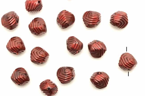 Bead, German Acrylic, Vintage, 10MM, Pebble, Brown