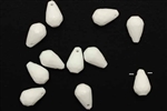 Bead, German Acrylic, Vintage, 13MM, Briolette, White