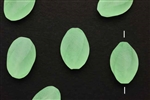 Bead, German Acrylic, Vintage, 20MM, Matte Finish, Oval Twist, Green
