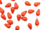 Bead, German Acrylic, Vintage, 13MM, Tear Drop, Dark Coral