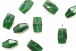 Bead, German Acrylic, Vintage, 16MM, Rectangle, Green
