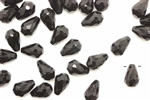 Bead, German Acrylic, Vintage, 13MM, Briolette, Black