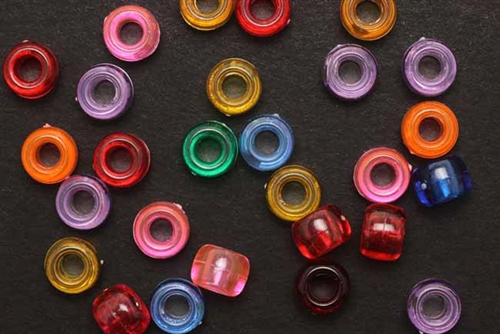 Bead, German Acrylic, Vintage, 8MM, Crow, Mixed Colors