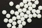Bead, German Acrylic, Vintage, 8MM, Faceted, Round, White