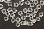 Bead, German Acrylic, Vintage, 9MM, Faceted Donut, Crystal