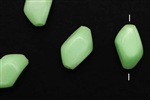 Bead, German Acrylic, Vintage, 23MM, Oval, Green