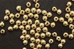 Bead, German Acrylic, Vintage, 6MM, Round, Plated, Gold