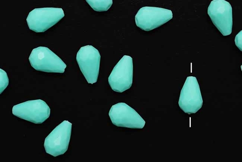 Bead, German Acrylic, Vintage, 13MM, Tear Drop, Turquoise Blue