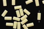 Bead, German Acrylic, Vintage, 13MM, Tube, Ivory