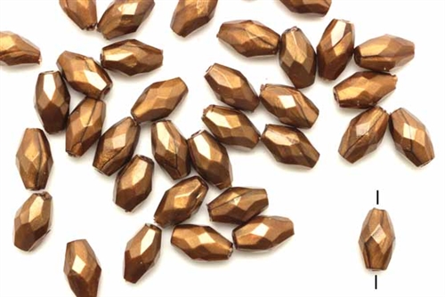 Bead, German Acrylic, Vintage, 11MM, Bicone, Brown