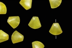 Bead, German Acrylic, Vintage, 13MM, Triangle, Yellow