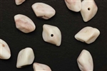 Bead, German Acrylic, Vintage, 13MM, Nugget, White, Brown
