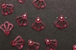 Bead, German Acrylic, Vintage, 14MM, Flower, Raspberry