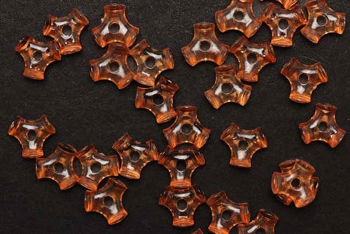 Bead, German Acrylic, Vintage, 10MM, Spinner, Medium Topaz