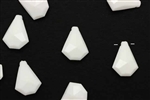 Bead, German Acrylic, Vintage, 13MM, Drop, White