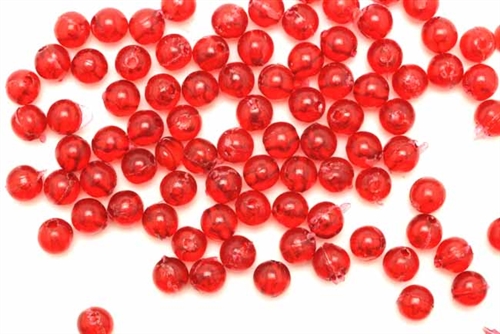 Bead, German Acrylic, Vintage, 6MM, Round, Red