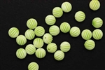 Bead, German Acrylic, Vintage, 8MM, Round, White, Green