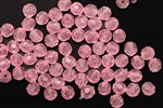 Bead, German Acrylic, Vintage, 6MM, Round Faceted, Pink