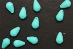 Bead, German Acrylic, Vintage, 13MM, Briolette, Turquoise Blue
