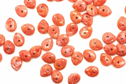 Bead, German Acrylic, Vintage, 9MM, Chip, Coral