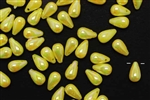 Bead, German Acrylic, Vintage, 10MM, Tear Drop, Yellow AB