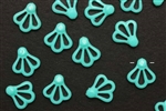 Bead, German Acrylic, Vintage, 14MM, Flower, Sea Foam Green