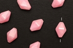Bead, German Acrylic, Vintage, 17MM, Bicone, Pink Opal