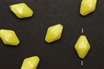 Bead, German Acrylic, Vintage, 17MM, Bicone, Yellow Opal