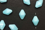 Bead, German Acrylic, Vintage, 17MM, Bicone, Light Blue Opal