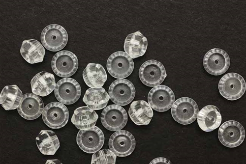 Bead, German Acrylic, Vintage, 8MM, Rondelle, Crystal