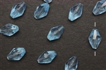 Bead, Vintage, German Acrylic, 14MM, Faceted, Bicone, Blue
