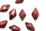 Bead, German Acrylic, Vintage, 20MM, Bicone, Burgundy