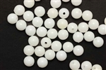 Bead, German Acrylic, Vintage, 8MM, Round, White