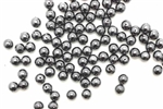 Bead, German Acrylic, Vintage, 5MM, Round, Plated, Gun Metal Gray