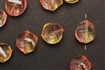 Bead, Vintage, German Acrylic, 16MM, Faceted, Round, Tangerine