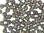 Bead, Czech, Picasso Finish, Round, 8MM, Dark Red