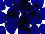 Czech Heart Beads / 22MM Dark Blue