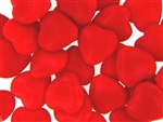 Vintage Czech Heart Beads / 15MM Red