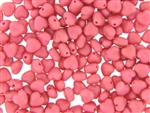Czech Heart Beads / 6MM Pink