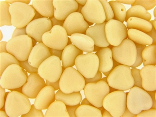 Czech Heart Beads / 10MM Cream