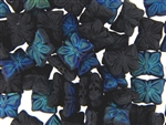 Czech Butterfly Beads / 15MM Matte Jet AB