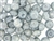 Vintage Czech Picasso Finish Beads / 7MM X 12MM Blue Gray