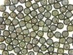 Czech Picasso Finish Beads / 7MM Green Gold