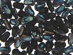 Czech Tulip Beads / 8MM Jet Blue Iris