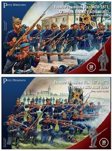 Perry Miniatures - Franco Prussian War Prussian Infantry Advancing + Skirmishing (Plastic) Two Box Deal