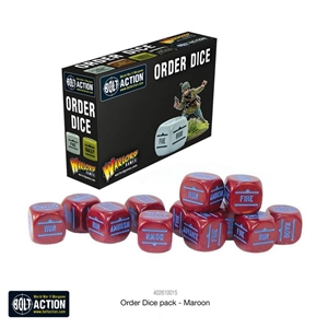 Bolt Action - Order Dice Maroon