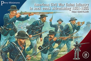 Perry Miniatures - American Civil War Union Infantry in Sack Coats Skirmishing 1861-1865 (Plastic)