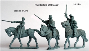 Perry Metals - Jeanne d'Arc, La Hire, 'Bastard of Orleans' (Mounted)