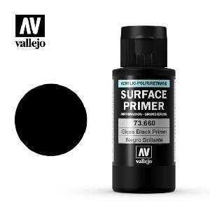 Vallejo Surface Primer - AV73.660 Gloss Black 60ml