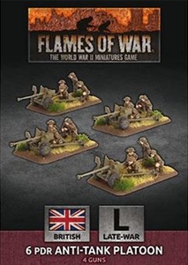 Flames of War - British 6 pdr Anti-tank Platoon BBX54 Plastic